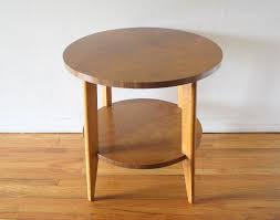 My family is away for 10 days so i am challenging myself to doing 3 furniture makeovers in that. Mcm Round Side End Table With Burl Design 2 Picked Vintage