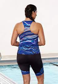 Racerbank Tankini Top By Aquabelle Plus Size All Swimwear Woman Within Swim Dress Modest Racerback Tankini Bike Shorts