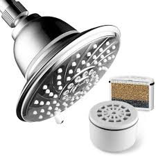 Hotel Spa 6 Spray 6 In Fixed Shower Head With Filter In Chrome 21143 The Home Depot Shower Heads Shower Filter Fixed Shower Head