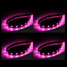 Pink Interior Led Lighting Kit 4 Flexible Led Strips For Inside Cars Trucks