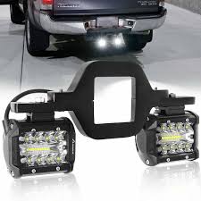 Trailer Tow Hitch Receiver Mount Bracket 4 Led Light Bar Reverse Offroad Truck Wish