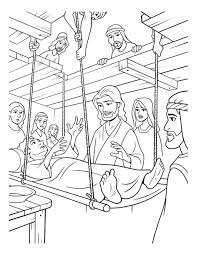Jesus heals man let through roof. Jesus Healing The Sick