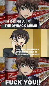What does i'm at soup mean? Code Geass I M At The Soup Store Animemes