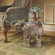 Design Toscano Jaipur Elephant Festival Glass Topped Cocktail Table Walmart Com Coffee Table Coffee Table Design Design Toscano