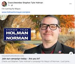 An opportunity has arisen for Mayor Stephen Tyler Holman to meet with  certain Oklahoma legislative movers-and-shakers to discuss ABOLISHING  Norman's Regressive Sales Tax (which like all Sales Taxes, falls most  heavily on