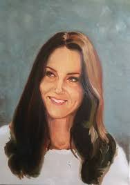 ORIGINAL BRAD DILLON "Kate Middleton" ROYAL FAMILY DUCHESS PORTRAIT  PAINTING