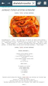 Sambal Sotong Kembang Sambal Seafood Kembang