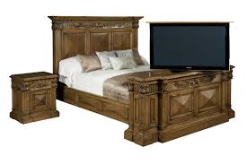 Colemont white wood curved back full size headboard (56 in w. Bed With Tv Lift Tv Lift Bed Tv Lift Bed Sets