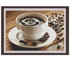 Kays frames and designs coffee & friends, a perfect blend model stitched over 2 on 32 ct ivory jobelan using dmc & gentle arts. The Coffee Cup Cross Stitch Pattern Kitchen Decor Pdf Pattern Funny Cross Stitch