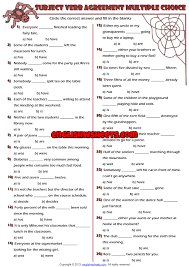 The answer is the man (not the houses) is rich. Subject And Verb Agreement Multiple Choice Exercise Test