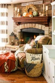 Fall decorating ideas can be as simple as swapping your present living room essentials for decor in crisp colors. A Stroll Thru Life Fall Decor Inspiration To Copy Fall Living Room Decor Fall Living Room Comfy Living Room Decor
