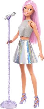Amazon Com Barbie Pop Star Doll Pink Hair With Microphone Toys Games In 2020 Barbie Career Outfits Toys R Us