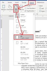 Dalam hal ini ukuran kertas seri a berdasarkan standar internasional berlaku luas yang telah ditetapkan oleh iso (international organization for standardization). Change The Paper Size In Word Office Watch