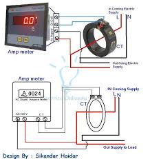 Meter is an instrument which can measure a particular quantity. Digital Ammeter Wiring Diagram With Current Tramsformer Current Transformer Digital Ammeter Electrical Circuit Diagram