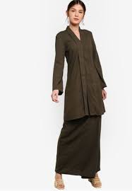 Please select size 44 46 48. Baju Kebaya Labuh From Zalia Basics In Green Busana Islami Mode Abaya Gaya Model Pakaian