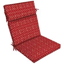 Garden Treasures 1 Piece Red Diamond Ruby High Back Patio Chair Cushion Lowes Com Patio Chair Cushions Patio Furniture Cushions Patio Cushions