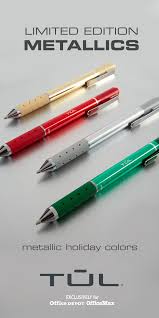 Precision Engineered Hand Tested 8 Brightly Colored Gel Pens For The Holidays In New Metallic Inks Exclusively For Office Depot Stationery Pens Gel Pens Pen