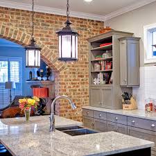 exposed brick kitchen design  toulmin