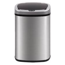 A bag cinch is designed to hold the liner bag in place and prevents it from collapsing into the container. Bestmassage Stainless Steel 13 Gal Kitchen Trash Can With Touch Free Automatic Sensor Walmart Com Walmart Com