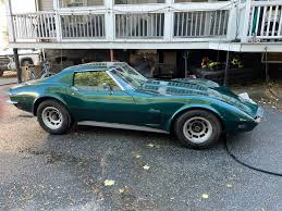 Image result for Blue Green 1973 Corvette