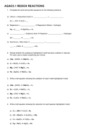Balancing redox reaction equations is a skill which combines chemical knowledge, common sense. 35 Oxidation Reduction Reactions Worksheet Answers Free Worksheet Spreadsheet