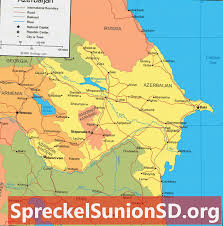 Zur gründung der demokratischen republik aserbaidschan am 28. Aserbaidschan Landkarte Und Satellitenbild Geologie
