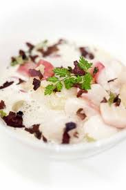 Nage De Coquilles Saint Jacques A L Ecume De Noilly Prat Et Algues Recette Alimentation Coquille Saint Jacques Recette
