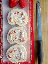 Strawberries And Cream Angel Food Cake Roll Angel Food Cake Strawberry Roll Cake Angel Food