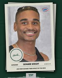 William Woods earned its third AMC Men's Outdoor Track Athlete of the Week  accolade this season as Demario Wright received the  honor❗#TalonsUp🦉#GoOwls👟 Wright, a sophomore from Jefferson City,  competed in the Viking