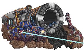 Pixel Titan Cannon Warhammer Warhammer 40k Artwork Warhammer Art 6 just click on the icons, download the file(s) and print them on your 3d printer