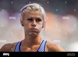Berlin, Germany. August 9, 2018: Mari Klaup-McColl of Estonia during high  jump, Decathlon, for women at the Olympic Stadium in Berlin at the European  Athletics Championship. Ulrik Pedersen/CSM Credit: Cal Sport Media/Alamy
