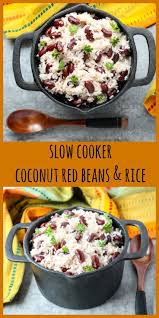 Pin By Kori Terrell On Rice Rice And Beans Recipe Jamaican Rice Slow Cooker Vegetarian