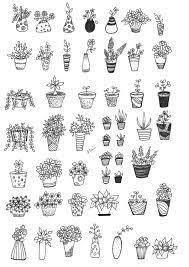 Children will love learning the alphabet as the find the stickers and match the outlines, answer the questions, and color the pictures in this fun activity book! Potted Plant Stickers Printable A4 Letter Printable Stickers Cute Coloring Pages Stickers