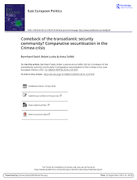 David cameron was born on january 21, 1933 in camberwell, surrey, england as david antonio palastanga. Pdf Comeback Of The Transatlantic Security Community Comparative Securitisation In The Crimea Crisis