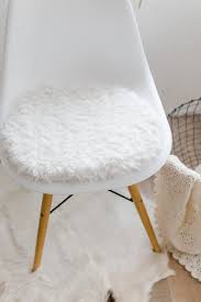 Seat Cushion For Eameschair In Faux Fur In Ecru Etsy Most Comfortable Office Chair Adirondack Chairs For Sale Grey Desk Chair