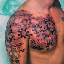 Check spelling or type a new query. Mens Shoulder And Chest Puzzle Piece Tattoo With Shading Puzzle Piece Tattoo Puzzle Tattoos Shoulder Piece Tattoo