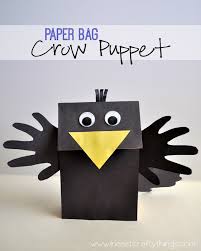 Crow Puppet Craft Puppet Crafts Paper Plate Crafts For