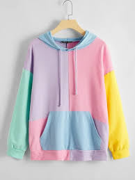 Portanto, não nos esquecemos de descobrir todas as ofertas e shein portugal online também. Colorblock Kangaroo Pocket Drawstring Hoodie Shein Eur