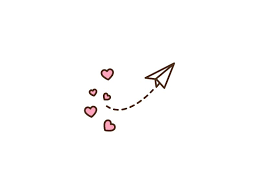 Paper Airplane With Hearts Flat Icon Tadmint Cute Easy Drawings Mini Drawings Cute Little Drawings