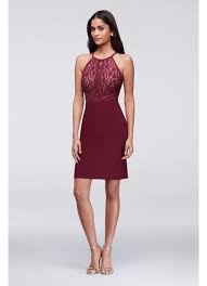 Jersey Halter Cocktail Dress With Illusion Back Necklines For Dresses Wine Dress Outfit Dresses