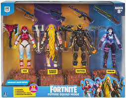 We are trying to find toxic trooper, calamity, and battle. Amazon Com Fortnite Squad Mode Core Figure 4 Figure Pack Future Toys Games