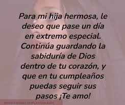 Feliz cumpleaños para la mas hermosa sobrina, que dios te bendiga y te llene de alegría, estos son mis deseos para ti en este día. Frases Cristianas De Cumpleanos Para Una Hija