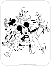 Mickey and friends coloring pages. Mickey Mouse Friends Coloring Pages 3 Disneyclips Com