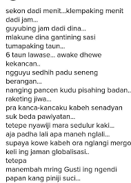 We did not find results for: Geguritan Bahasa Jawa Tema Perpisahan Kelas 6 Sd Brainly Co Id