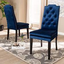 Alcott Hill Pinter Upholstered Dining Chair Dining Chair Upholstery Dining Chairs Blue Dining Room Chairs