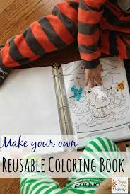 Diy Reusable Coloring Book Plus 100 Free Coloring Pages Diy Coloring Books Toddler Coloring Book Craft Activities For Kids