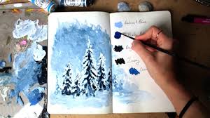 Found 4 paint color chips with a color name of moleskin sorted by year. How To Use Oils In A Sketchbook Snowy Tree Study Sketchbook Sunday Episode 14 Youtube