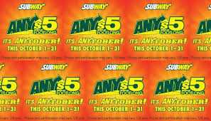 Subway five dollar foot long commercial (hula). Subway S Anytober All Regular Footlongs Are 5