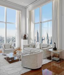 White Penthouse Living Room Decor Living Room New York Penthouse Living White Living Room Decor