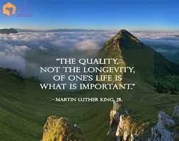 Quote Quality Of Life Is Important Life Martin Luther King Jr Caregiver Quotes